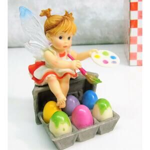 My Little Kitchen Fairies EASTER ARTIST FAIRIE Decorated Eggs Paint Brush Fairy